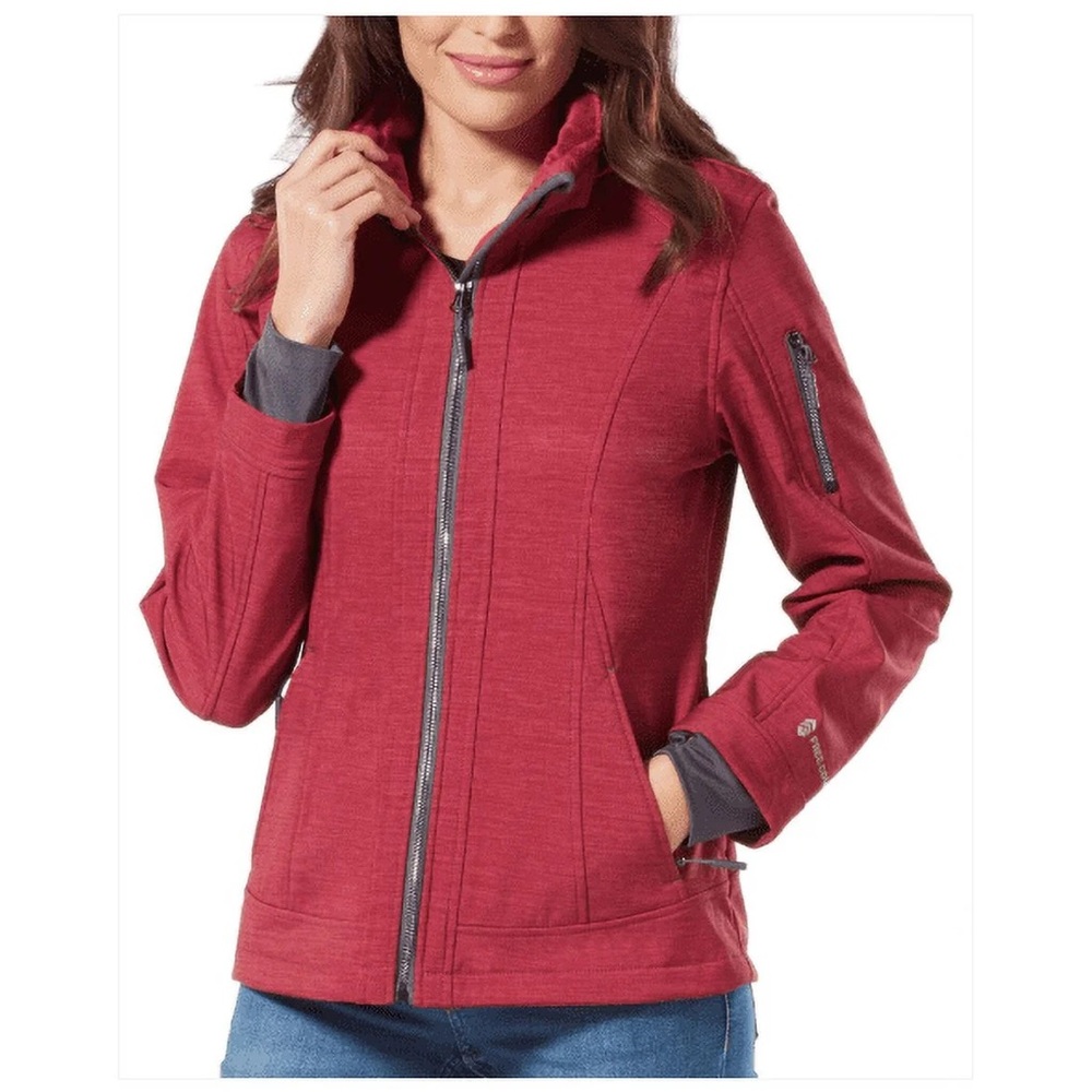 Free country women’s super‎ softshell in etched red size XL cozy